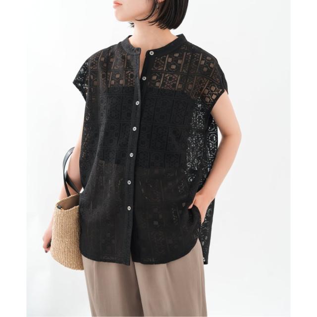 スピック＆スパン（Spick and Span）/《追加》PEレースフレンチスリーブシャツ_12