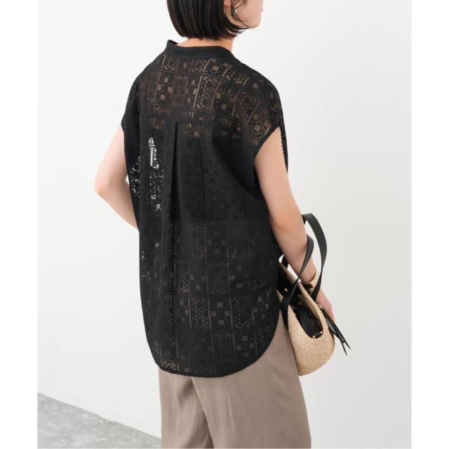 スピック＆スパン（Spick and Span）/《追加》PEレースフレンチスリーブシャツ_14