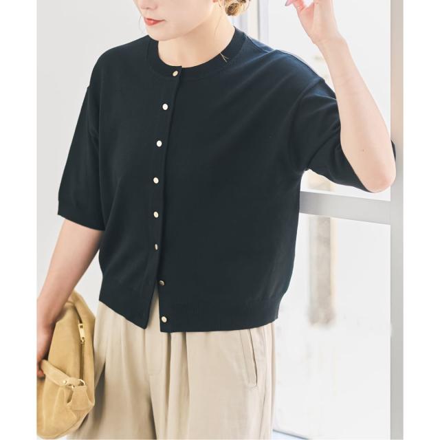スピック＆スパン（Spick and Span）/《手洗い可》ショートスリーブカーディガン_7
