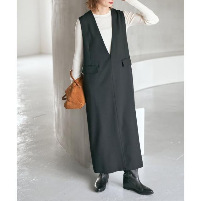 スピック＆スパン（Spick and Span）/《WEB限定 / 追加予約》ダブルクロスVネックワンピース 18,480円