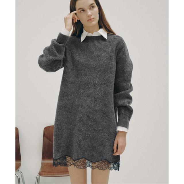 スピック＆スパン（Spick and Span）/《一部店舗+WEB限定予約》Half Cardigan Knit Dress