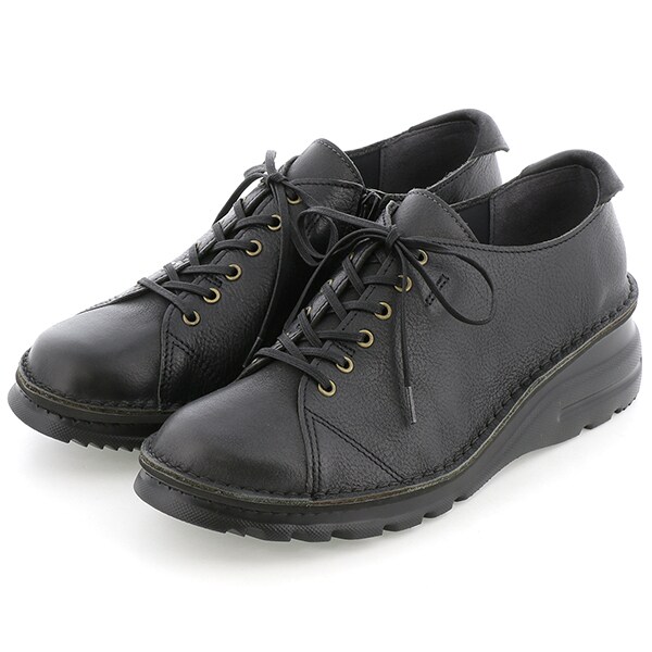 JS ハートレーベル/オトナ レザー レースアップ スニーカーの通販は