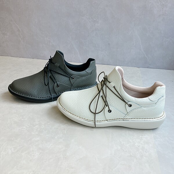 JS ハートレーベル（JS Heartlavel）/【25秋冬新作】アクセントシューレースデザイン コンフォート レザースリッポン JS ハートレーベル（JS Heartlavel）/【25秋冬新作】アクセントシュー