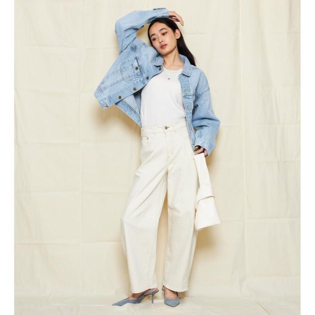 新品今期ジャーナルスタンダード　リーLEEとコラボ　 Gジャン　オフホワイト リー（Lee）/STANDARD WARDROBE ライダース デニムジャケットの通販は