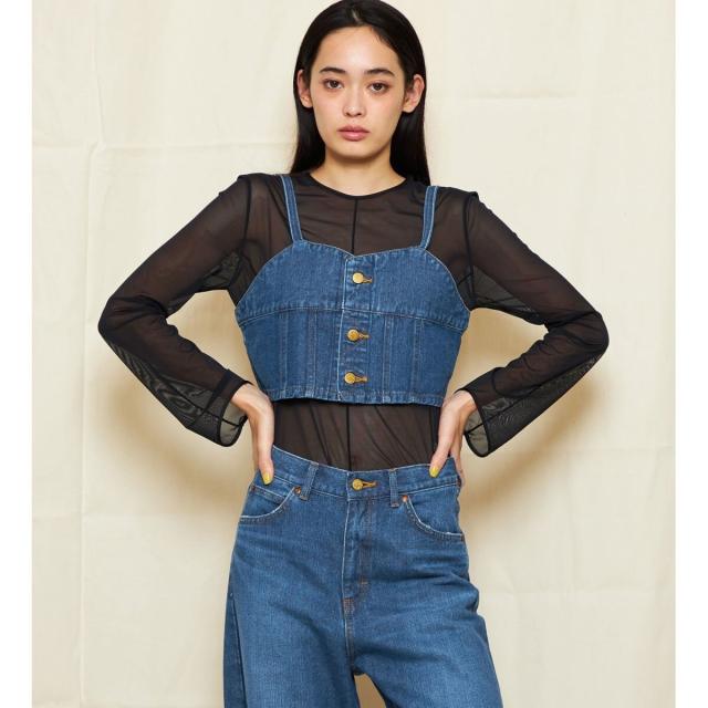 リー（Lee）/デニムビスチェ【カーヴデニムパンツセットアップ可能】の