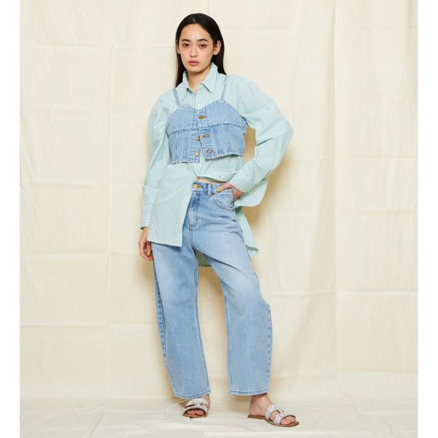 リー（Lee）/デニムビスチェ【カーヴデニムパンツセットアップ可能】の