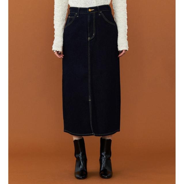 リー（Lee）/リニューアル Lee BABE ストレッチ/ミドル丈デニムスカート 【豊富なサイズ展開XS−XL】