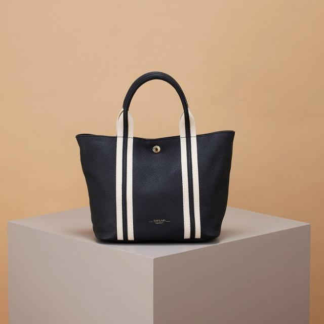 トプカピ（TOPKAPI）/ソフトシュリンク テープコンビ ミニ トート バッグ ショルダーベルト付_2