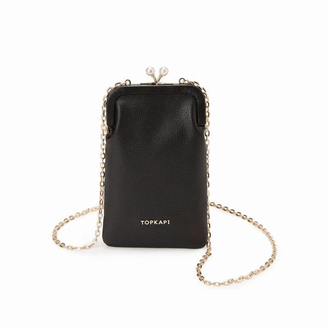 トプカピ（TOPKAPI）/【TOPKAPI】シュリンクレザー パール チェーン ショルダー バッグ / スマホショルダー