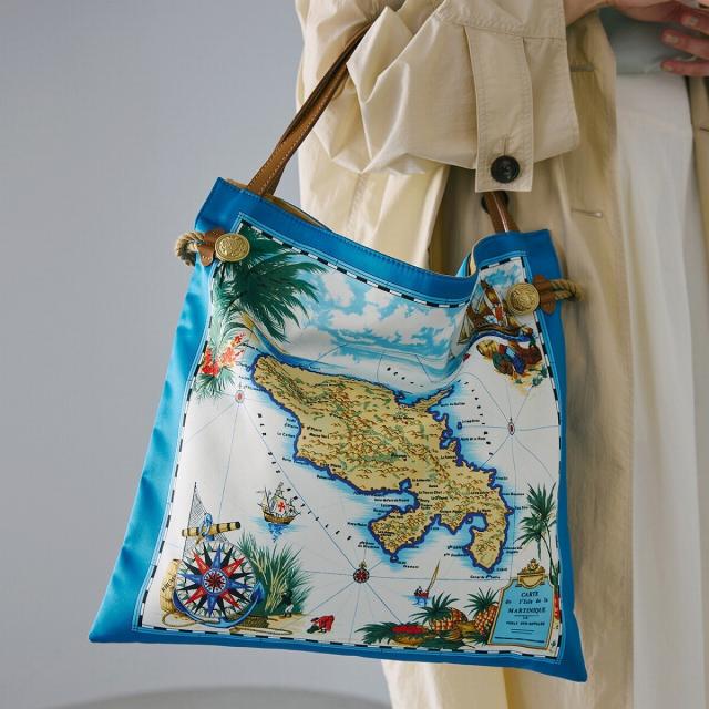 トプカピ（TOPKAPI）/【TREASURE TOPKAPI】マイルドサテン スカーフ柄 トートバッグ