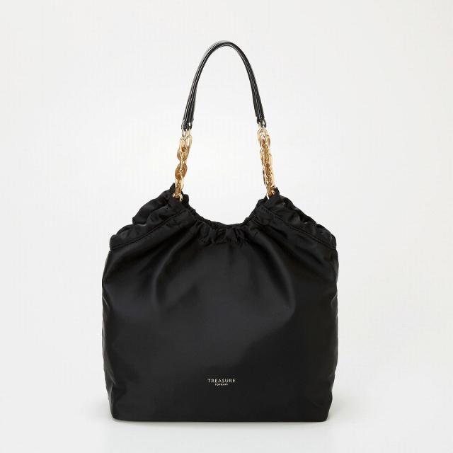 トプカピ（TOPKAPI）/【TREASURE TOPKAPI】コンビチェーン ギャザー ナイロン トートバッグ