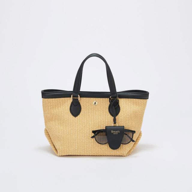 トプカピ（TOPKAPI）/【Breath TOPKAPI】サングラスホルダー付き レザーコンビ カゴトートバッグ M_12
