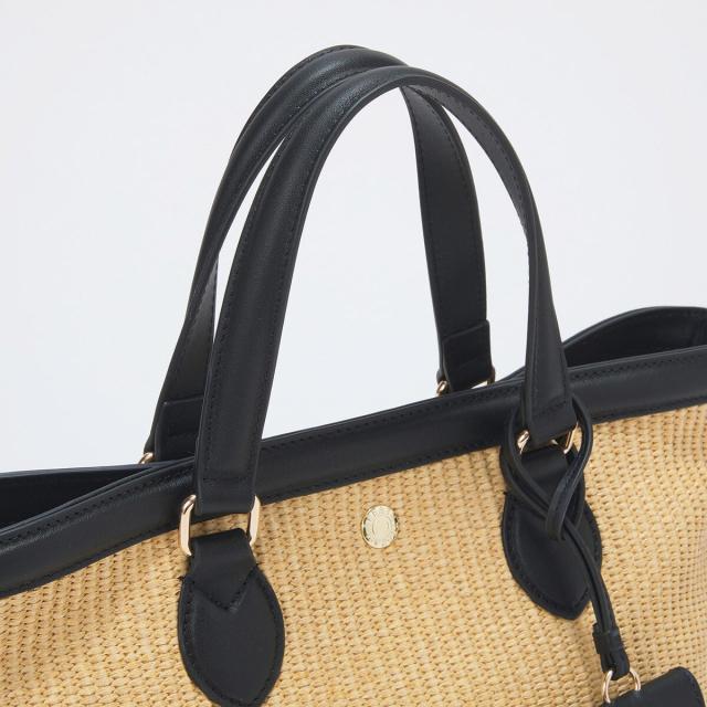 トプカピ（TOPKAPI）/【Breath TOPKAPI】サングラスホルダー付き レザーコンビ カゴトートバッグ M_13