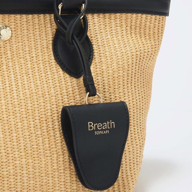 トプカピ（TOPKAPI）/【Breath TOPKAPI】サングラスホルダー付き レザーコンビ カゴトートバッグ M_15