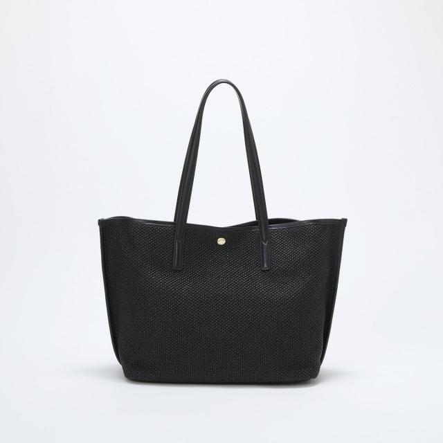 トプカピ（TOPKAPI）/【Breath TOPKAPI】レザーコンビ 雑材風 シンプル トートバッグ チャーム付　A4 軽量_7