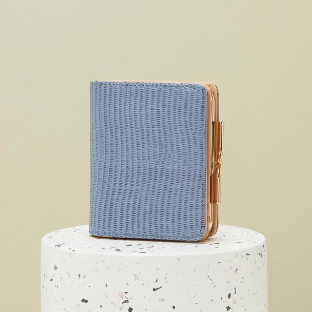 トプカピ（TOPKAPI）/【TVドラマ使用】イタリアンレザー・リザード型押し・がま口２つ折り財布