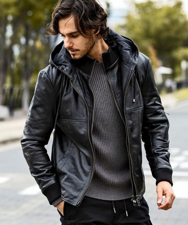 エイケイエム コンテンポラリー（AKMContemporary）/【直営店・WEB限定】AKM Contemporary レイヤードレザーフードジャケット