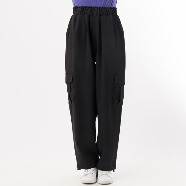MARY QUANT フラップロゴカーゴ パンツ（ブラック） 新品 フラップロゴカーゴ パンツ | マリークワント(MARY QUANT