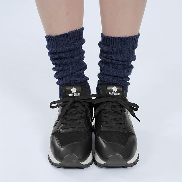 【アガット様】デイジーエンブロコンビ スニーカー 黒 マリークワント マリクワ マリークワント（MARY QUANT）/デイジーエンブロコンビ スニーカーの