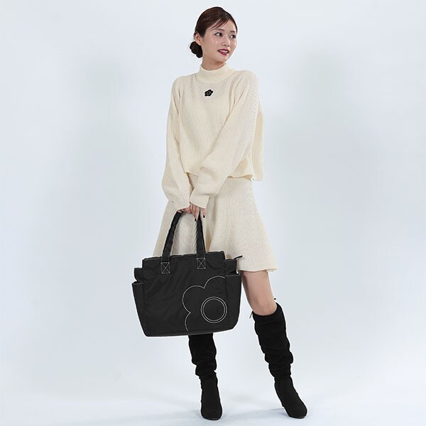 MARY QUANT ディジーステッチ ナイロントート バッグ Amazon | [マリークヮント] デイジーパッチヌビ トート ブルー