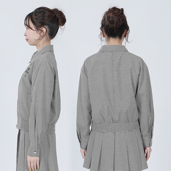 MARY QUANT レトロロゴアップリケ ブルゾン チェック柄　Ｍ MARY QUANT レトロロゴアップリケ ブルゾン チェック柄 OTHELLO KUROMIES