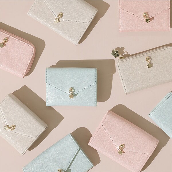 パステルカラー〈MARY QUANT〉ラメフィルム カードケース マリークワント（MARY QUANT）/ラメフィルム カードケースの通販