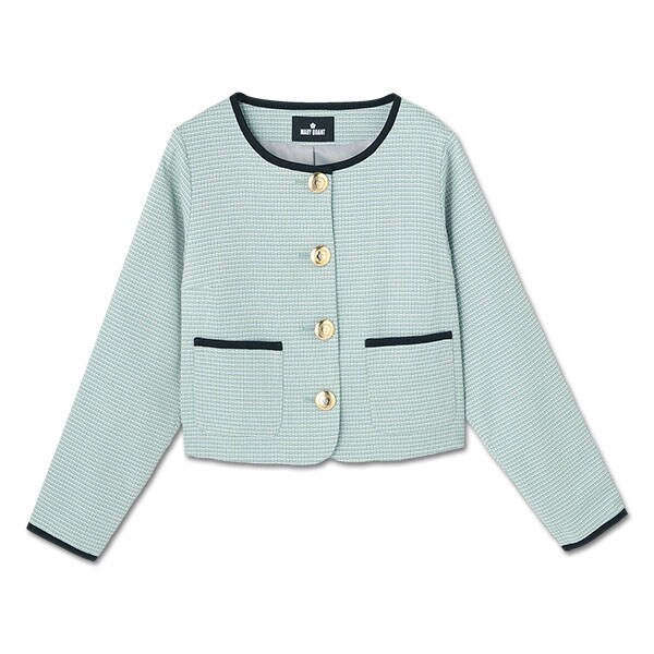 マリークヮントツイードパイピング ジャケット マリークヮントツイードパイピング ジャケット 新作 MARY QUANT