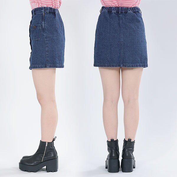 マリークワント（MARY QUANT）/エポデイジーボタンデニムミニ スカート_12