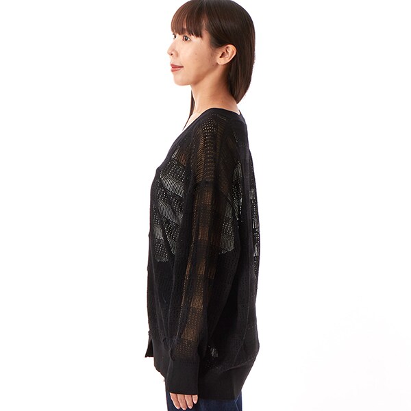 マリークワント（MARY QUANT）/透かし編みBIG カーディガン