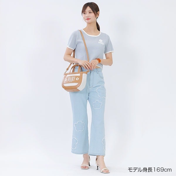 マリークワント（MARY QUANT）/MQロゴボーダーバックリボン プルオーバー