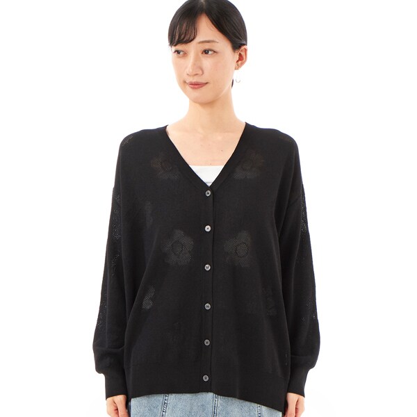 ♡MARY QUANT♡デイジーシアーカーディガン（ブラック）♡ ♡MARY QUANT♡デイジーシアーカーディガン（ブラック）♡ NEW