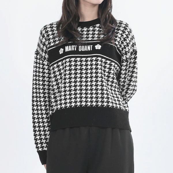マリークワント（MARY QUANT）/千鳥ロゴラインニット プルオーバー