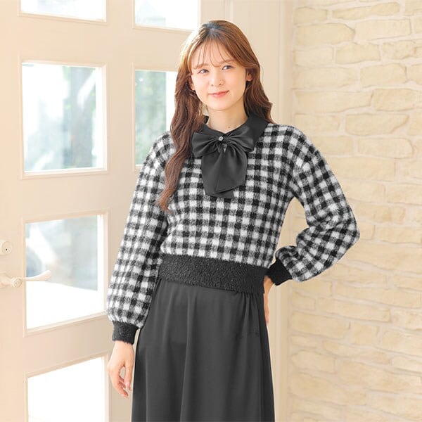 マリークワント（MARY QUANT）/ラメリボンシャギー プルオーバー