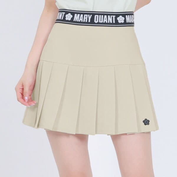 マリークワント（MARY QUANT）/ロゴテーププリーツミニ スカート