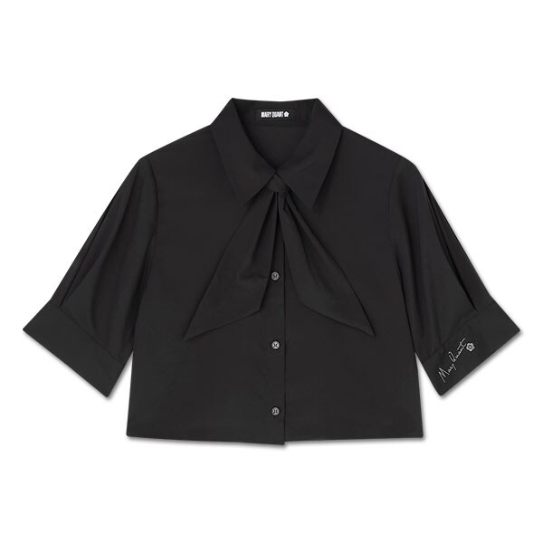 マリークワント（MARY QUANT）/スカーフ付きクロップド ブラウス_3