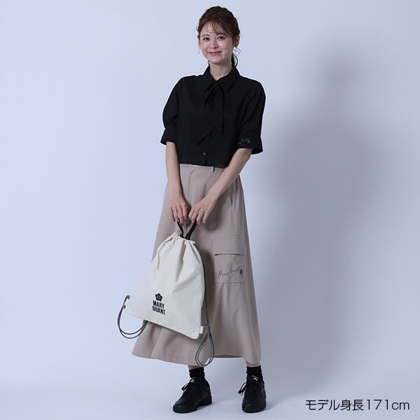 マリークワント（MARY QUANT）/スカーフ付きクロップド ブラウス_6