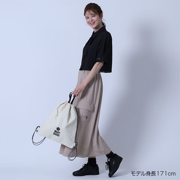 マリークワント（MARY QUANT）/スカーフ付きクロップド ブラウス_5