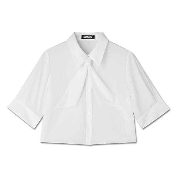 マリークワント（MARY QUANT）/スカーフ付きクロップド ブラウス_7