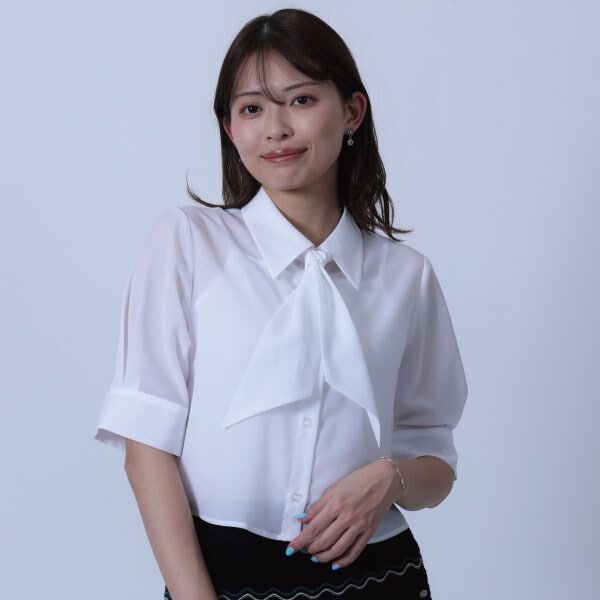 マリークワント（MARY QUANT）/スカーフ付きクロップド ブラウス
