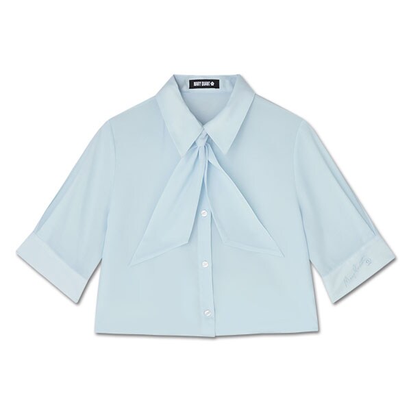 マリークワント（MARY QUANT）/スカーフ付きクロップド ブラウス_14