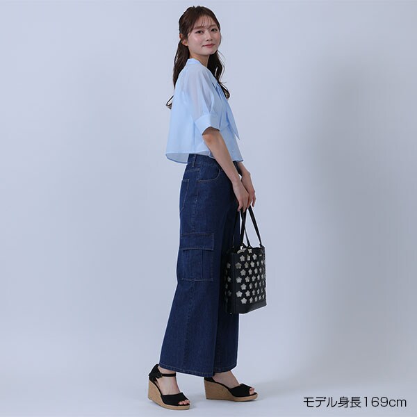 マリークワント（MARY QUANT）/スカーフ付きクロップド ブラウス_17
