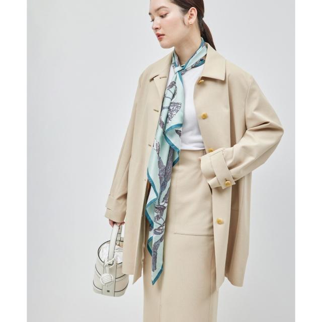 ロペ（ROPE’）/ミドル丈ステンカラーコート《軽量・しわになりにくい・ストレッチ素材》