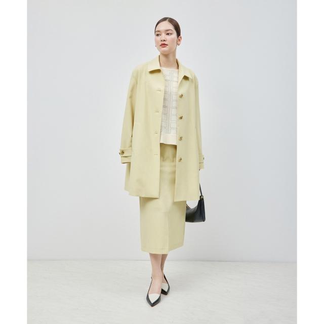 ロペ（ROPE’）/ミドル丈ステンカラーコート《軽量・しわになりにくい・ストレッチ素材》