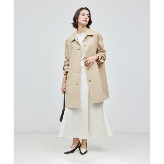 ロペ（ROPE’）/ミドル丈ステンカラーコート《軽量・しわになりにくい・ストレッチ素材》