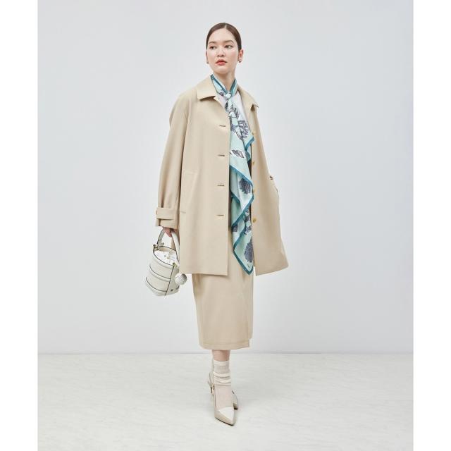 ロペ（ROPE’）/ミドル丈ステンカラーコート《軽量・しわになりにくい・ストレッチ素材》