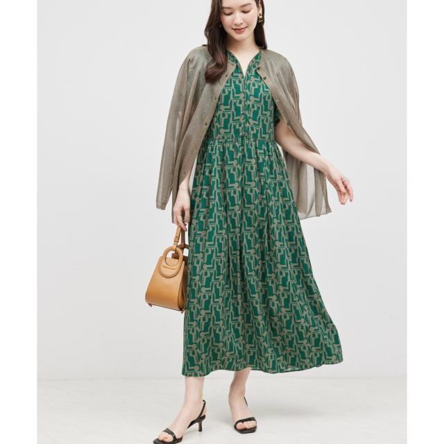 ロペ（ROPE’）/【DEVEAUX】プリントフレアスリーブワンピースの通販は