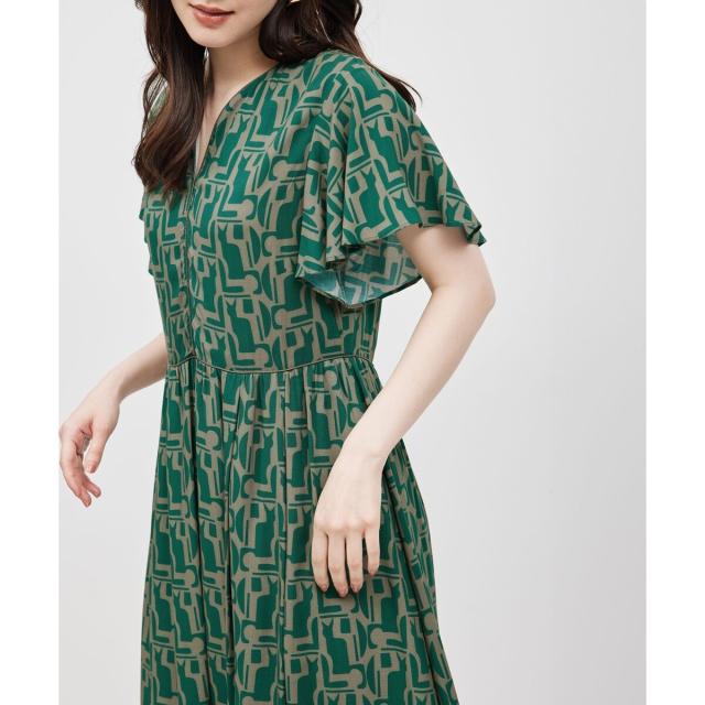 ロペ（ROPE’）/【DEVEAUX】プリントフレアスリーブワンピースの通販は