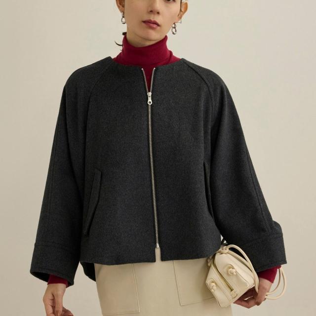 ロペ（ROPE'）/プレミアムカシミヤ ジップブルゾン【新色追加】の通販