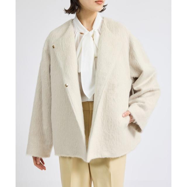 rosarymoon モヘアシャギーハーフコート スカート セット Mohair Shaggy Half Coat - ROSARYMOON OFFICIAL WEB STORE