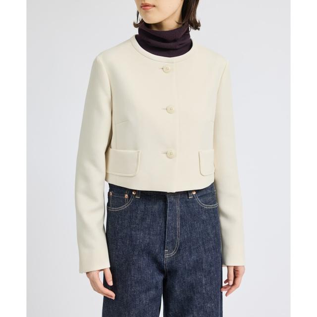 ロペ（ROPE’）/トリプルクロスノーカラーショートジャケット/セットアップ対応